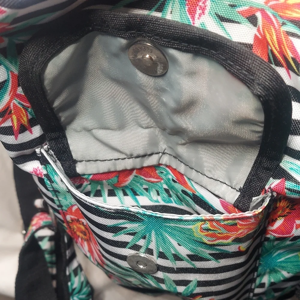 High Sierra Elly Backpack Tropical Stripe Black Floral Rucksack Tech Spot Tablet
